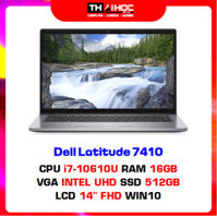 Laptop Dell Latitude 7410 (Core i7-10610U | 16GB | 512GB | Intel Iris Xe | 14 inch FHD+ TOUCH | Windows 10 Pro | Xám)