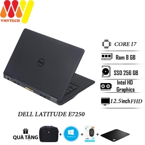 Laptop Dell Latitude E7250 - Intel Core i7-5600U 2.6Ghz, 8GB RAM, 256GB HDD, Intel Integrated HD Graphics 5500, 12.5 inh
