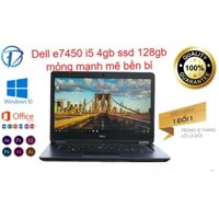 Laptop Dell Latitude E7450 UltraBook Core i5 5300U | 4gb | SSD 128GB LIKE NEW 99% - BH 12th 1 đổi 1