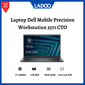 Laptop Dell Mobile Precision 3571 - Intel Core i7-12800H, 16GB RAM, SSD 256GB, Nvidia RTX T600 4GB GDDR6, 15.6 inch