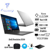 Laptop Dell Precision 5530 cảm ứng, Xeon-2176M, Ram 16GB, SSD 512GB, VGA 1000, màn hình 15.6 inch 4k