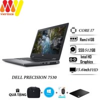 Laptop Dell Precision 7530 cấu hình cao lướt 99%, Core i7, Màn 15.6 FullHD, Ram 16gb, Ổ cứng SSD 512, cạc rời VGA P2000