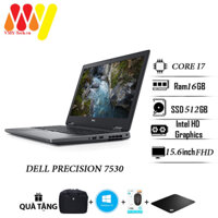 Laptop Dell Precision 7530 Core i7, Màn 15.6 Full HD, Ram 16gb, Ổ cứng SSD 512, card rời VGA P1000