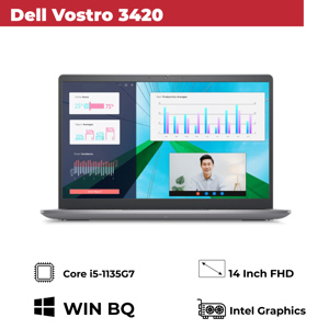 Laptop Dell Vostro 3420 71003348 - Intel core i5-1235U, 8GB RAM, SSD 512GB, Intel Iris Xe Graphics, 14 inch