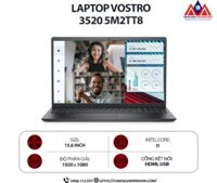 Laptop Dell Vostro 3520 5M2TT8 (i5 1235U/ Ram 16GB/ SSD 512GB/ Windows 11/ Office/ 1Y/ Xám)