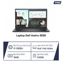 Laptop Dell Vostro 3530 Core i7-1355U/ 16GB/ 512GB/ 15.6 Inch FHD/ Free Dos/ Black