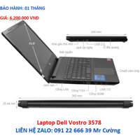 Laptop Dell Vostro 3578  i5 8250U/ 8GB/256GB/R5M520/15.6" FHD