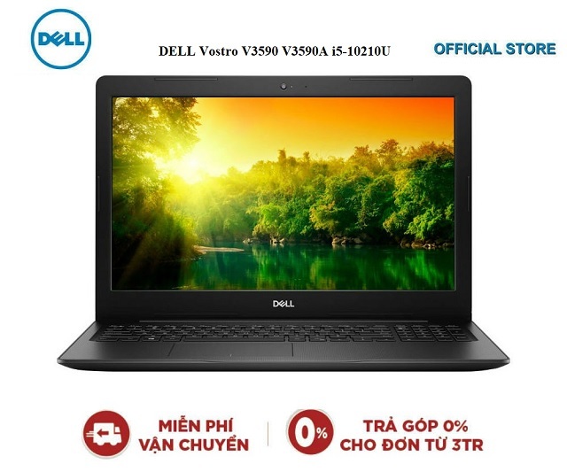 Laptop Dell Vostro 3590 V3590A P75F010N90A - Intel Core i5-10210U, 4GB RAM, HDD 1TB, AMD 610 2GB GDDR5, 15.6 inch