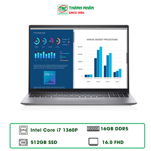 Laptop Dell Vostro 5630 THT7N - Intel core i7-1360P, 16GB RAM, SSD 512GB, Nvidia GeForce RTX 2050 4GB GDDR6, 16 inch