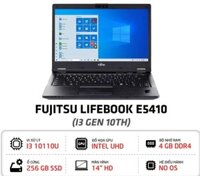 Laptop Fujitsu Lifebook E5410 | i3-10110U | 4GB | 256GB | 14 inch HD | No OS (Black) mới 100%