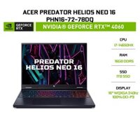 Laptop Gaming Acer Predator Helios Neo 16 PHN16-72-78DQ i7-14650HX | RTX™ 4060 8GB | 16GB | 1TB | 16' | W 11