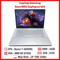 Laptop Gaming Asus ROG Zephyrus G14 - Ryzen 7-6800HS RAM 16G SSD 512G RX 6700S Màn 14 Inch FHD 144Hz