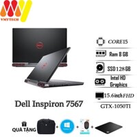 Laptop Gaming Dell 7567 cấu hình khủng cao cấp, core i5, Ram 8gb, ổ cứng 128GB + 500GB, GTX 1050Ti, màn 15.6inch FullHD