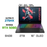 Laptop Gaming HP OMEN Max 16-ah0213TX C1WR2PA (Ultra 9 275HX, RTX 5080 16GB, Ram 64GB DDR5, SSD 2TB, 16 Inch OLED WQXGA 240Hz 100% DCI-P3, Win 11)