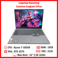 Laptop Gaming Lenovo Legion 5 Pro - Ryzen 7-5800H  RAM 16G SSD 512G  RTX 3070 Màn 16 Inch 2K 165Hz