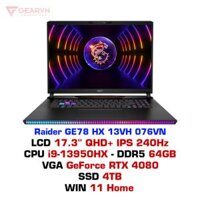 Laptop gaming MSI Raider GE78 HX 13VH 076VN