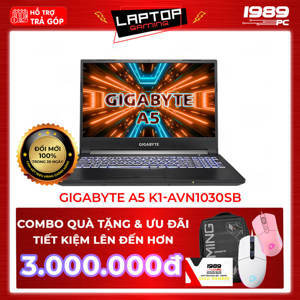 Laptop Gigabyte A5 K1-AVN1030SB - AMD Ryzen 5 5600H, 8GB RAM, SSD 512GB, Nvidia GeForce RTX 3060 6GB GDDR6, 15.6 inch