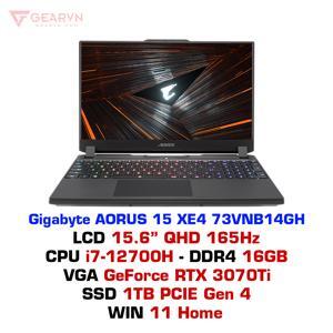 Laptop Gigabyte Aorus 15 XE4-73VNB14GH - Intel Core i7-12700H, RAM 16GB, SSD 1TB, VGA NVIDIA GeForce RTX 3070Ti 8GB GDDR6, 15.6inch