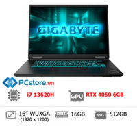 Laptop GIGABYTE Gaming A16 GA6H i7 13620H, 16GB, 512GB, RTX 4050 6GB, WUXGA 165Hz