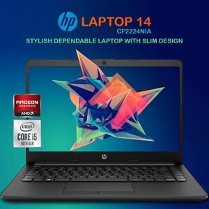 Laptop HP 14-CF2224NIA - Intel Core i5-10210U, 4GB RAM, SSD 128GB + HDD 1TB, Amd Radeon 530 Graphics, 14 inch