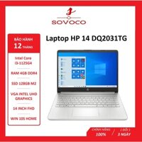 Laptop HP 14 DQ2031TG i3-1125G4/Ram 4GB/SSD 128GB/14''FHD Win10s nhập khẩu, laptop giá rẻ