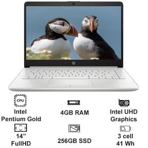Laptop HP 14s-cf2043TU 1U3K6PA - Intel Pentium Gold 6405U, 4GB RAM, SSD 256GB, Intel UHD Graphics, 14 inch