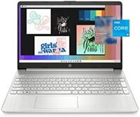 Laptop HP 15,6 inch, card đồ họa Intel Iris Xe, CPU Intel Core thế hệ 12, RAM 8 GB, ổ cứng SSD 256 GB, màn hình Full HD, Windows 11 Home, mic hai dải, Wi-Fi 6 (Mã 15-dy5024nr, 2022)