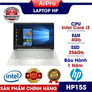 Laptop HP 15s-fq1105TU 193P7PA - Intel Core i5-1035G1, 8GB RAM, SSD 512GB, Intel UHD Graphics, 15.6 inch