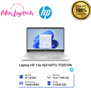 Laptop HP 15s-fq5160TU 7C0S1PA - Intel Core i5-1235U, 16GB RAM, SSD 512GB, Intel Iris Xe Graphics, 15.6 inch