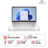 Laptop HP 17t- cn200 (Core i5-1235U, RAM 16GB, SSD 512GB, 17.3" FHD, Bạc)