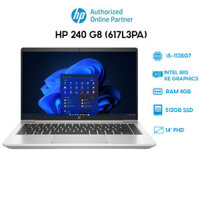 Laptop HP 240 G8 617L3PA i5-1135G7  4GB  512GB  Intel Iris Xe Graphics  14 FHD  Win 11 Hàng chính hãng