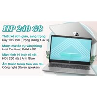 LAPTOP HP 240 G8(604K1PA)(P-N5030; 4G DDR4; 256GB; 14.0HD; 3C; W10H; SILVER; 1Y)