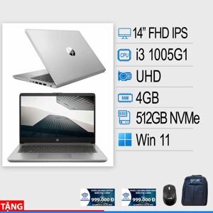 Laptop HP 340s G7 224L1PA - Intel Core i3-1005G1, 4GB RAM, SSD 512GB, Intel UHD Graphics, 14 inch