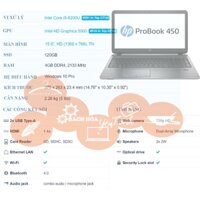 Laptop HP 450G2/ I5 5200U