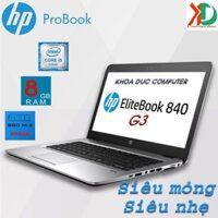 Laptop HP Elite Book 840 G3 Core i7-6600U, 8gb Ram, 256gb SSD, 14inch Full HD, vỏ nhôm nguyên khối siêu mỏng