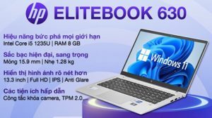 Laptop HP Elitebook 630 G9 6M141PA - Intel Core i3-1215U, 8GB RAM, SSD 512GB, Intel Iris Xe Graphics, 13.3 inch