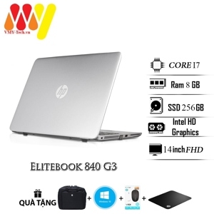 Laptop HP EliteBook 840-G3 - Intel Core i7-6600U, Ram 8GB, SSD 256GB, VGA Intel Graphic HD 520, 14 inch
