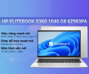 Laptop HP EliteBook X360 1040 G9 6Z983PA - Intel Core i7-1255U, 16GB RAM, SSD 1TB, Intel Iris Xe Graphics, 14 inch
