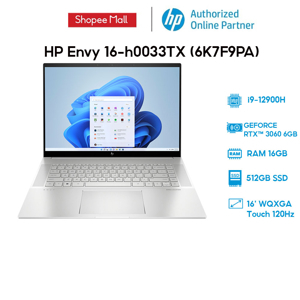 Laptop HP Envy 16-h0033TX 6K7F9PA - Intel core i9-12900H, 16GB RAM, SSD 512GB, Nvidia GeForce RTX 3060 6GB GDDR6, 16 inch