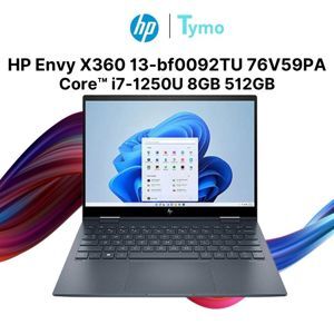 Laptop HP ENVY x360 13-bf0092TU 76V59PA - Intel Core i7-1250U, 8GB RAM, SSD 512GB, Intel Iris Xe Graphics, 13.3 inch