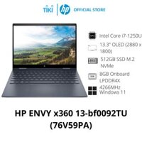 Laptop HP ENVY x360 13-bf0092TU 76V59PA Core i7-1250U  8GB  512GB  Iris X Graphics  13.3 inch 2.8K  Windows 11  Space Blue - Hàng Chính Hãng