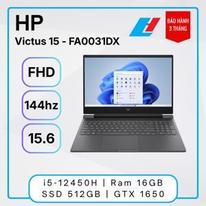 Laptop HP Gaming Victus 15-fa0031dx - Intel core i5-12450H, 8GB RAM, SSD 512GB, Nvidia GeForce GTX 1650 4GB GDDR6, 15.6 inch