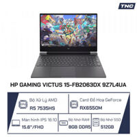 Laptop HP Gaming Victus 15-fb2063dx 9Z7L4UA Ryzen 5 7535HS/ RAM 8GB/ SSD 512GB/ RX6550M/ Win 11/ 15.6 inch FHD IPS