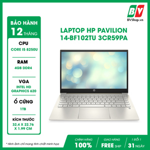 Laptop HP Pavilion 14-bf102TU (3CR59PA) -Intel core i5, 4GB RAM, 1TB, VGA Intel HD Graphics 620, 14 inch