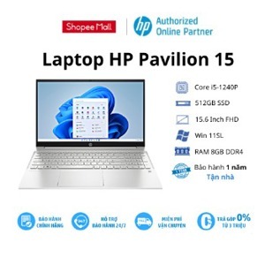 Laptop HP Pavilion 15-eg2034TX 6K780PA - Intel core i7-1255U, 8GB RAM, SSD 512GB, Nvidia GeForce MX550 2GB GDDR6, 15.6 inch