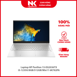 Laptop HP Pavilion 15-eg2036TX 6K782PA - Intel Core i5-1235U, 8GB RAM, SSD 512GB, Nvidia Geforce MX550 2GB, 15.6 inch