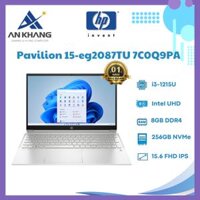 Laptop HP Pavilion 15-eg2087TU 7C0Q9PA Intel Core i3-1215U  8GB  256GB  Intel UHD  15.6 inch FHD  Win 11  Bạc - Hàng Chính Hãng - Bảo Hành 12 Tháng