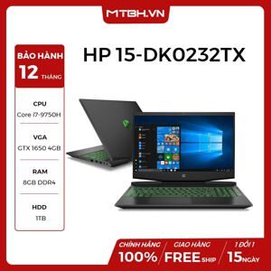 Laptop HP Pavilion Gaming 15-dk0232TX 8DS85PA - Intel Core i7-9750H, 8GB RAM, HDD 1TB, Nvidia GeForce GTX 1650 4GB GDDR5, 15.6 inch