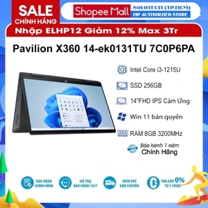 Laptop HP Pavilion X360 14-ek0131TU 7C0P6PA - Intel Core i3-1215U, 8GB RAM, SSD 256GB, Intel UHD Graphics, 14 inch