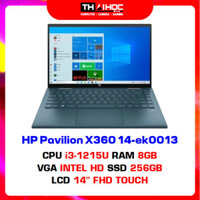 Laptop HP Pavilion X360 14-ek0013 (Core i3-1215U | 8GB | 256GB | UHD Graphics | 14 inch FullHD | Cảm ứng | Windows 11 SL | Xanh)